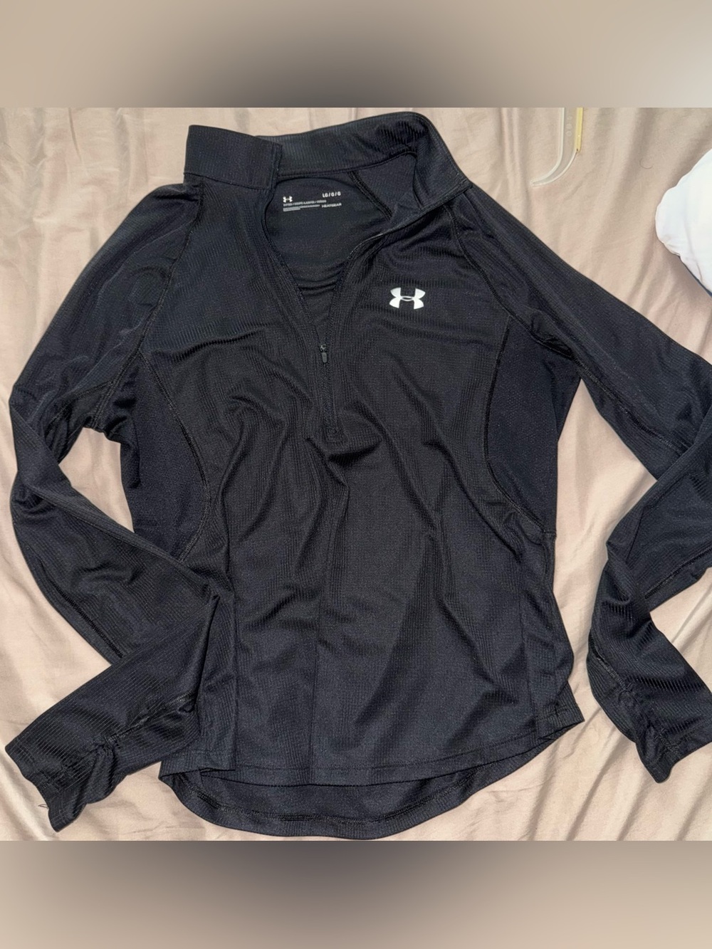 Under Armour Black Long-Sleeve 1/4 Zip Performance Top